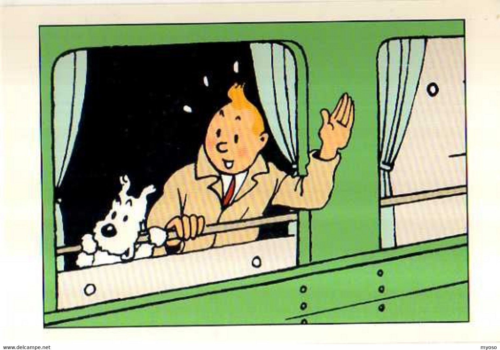 HERGE  Tintin Et Milou Dans Le Train - Hergé