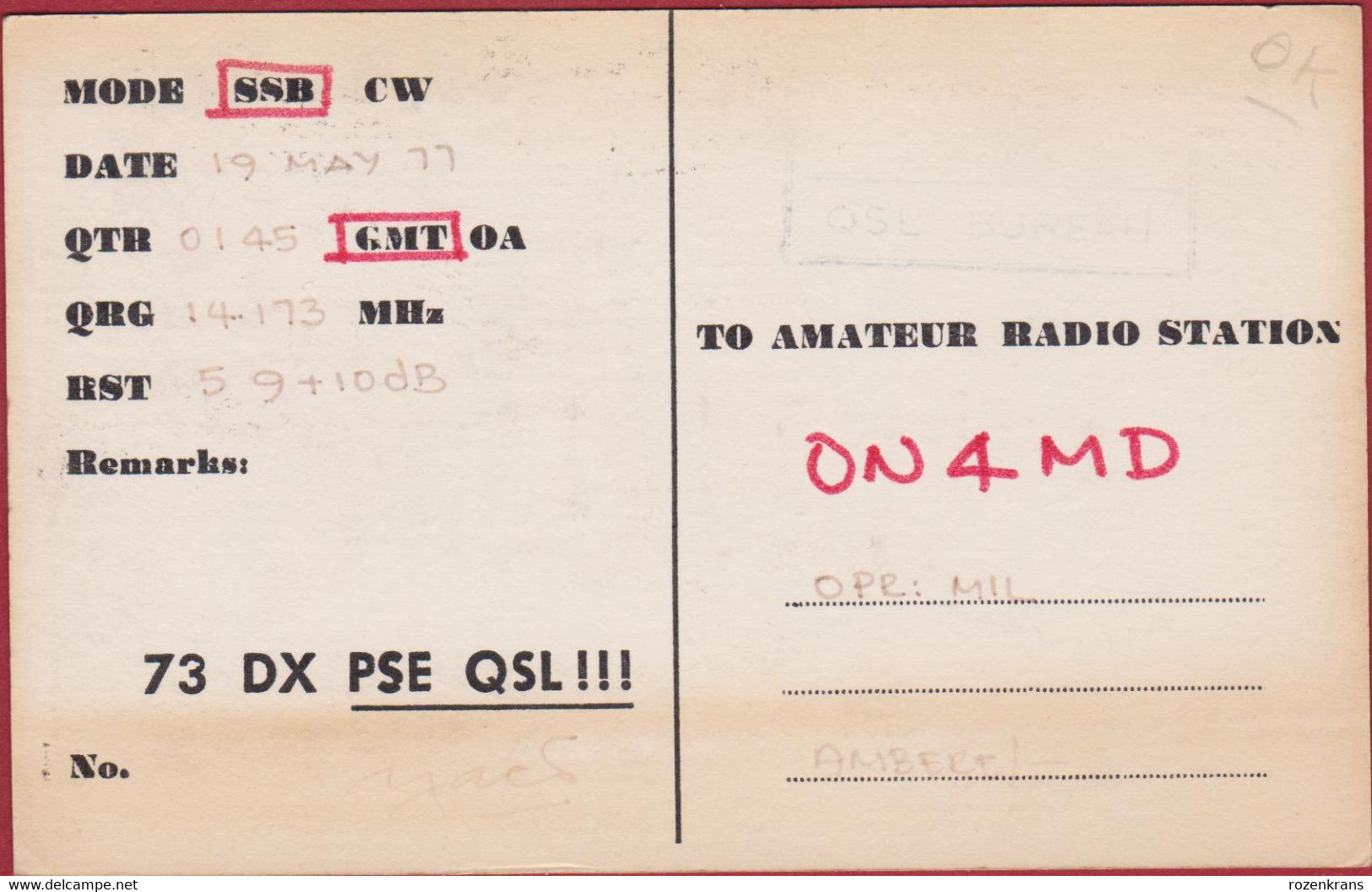 QSL Card Amateur Radio Club Peruano Funkkarte Peru Lima 1977 OPR YACUB KAHATT - Amateurfunk