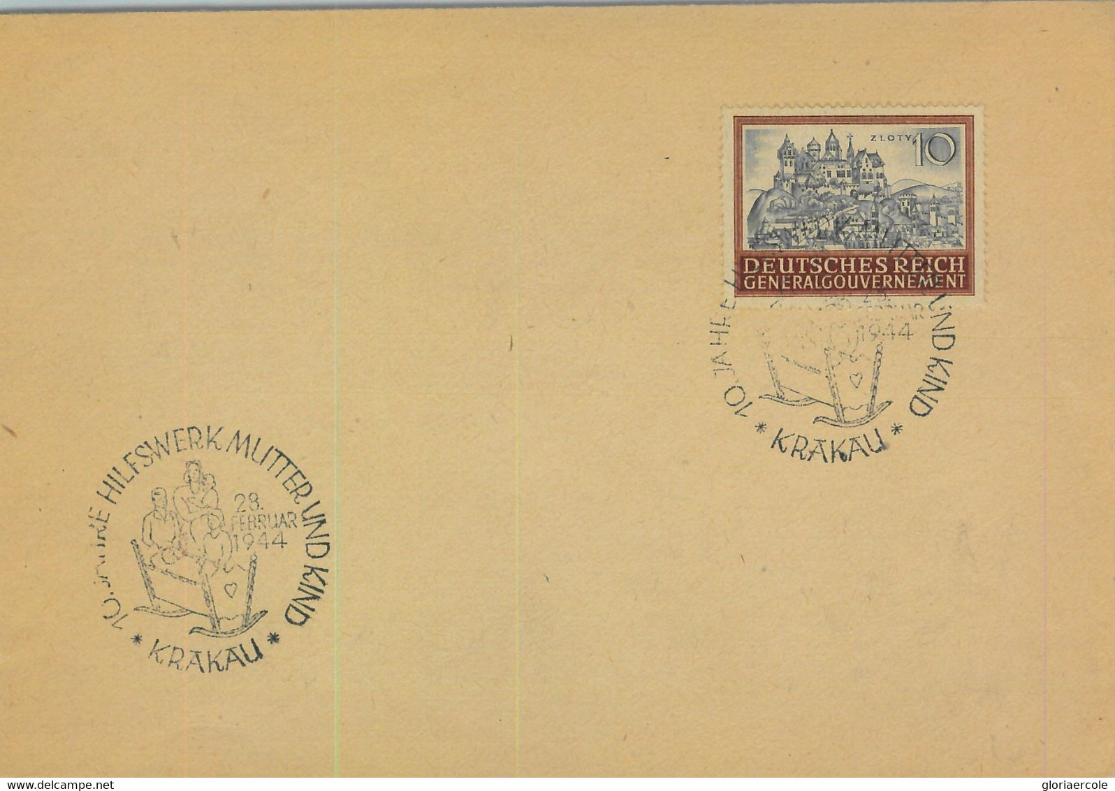 95390 - POLAND General Government - POSTAL HISTORY - SPECIAL POSTMARK  1944 - Autres & Non Classés