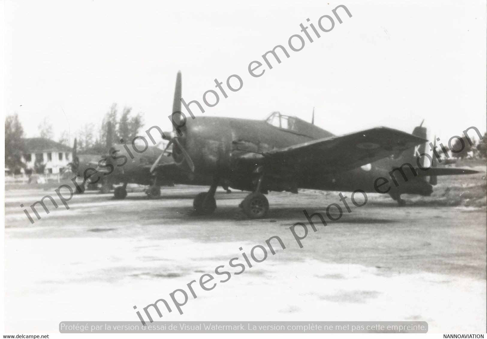 PHOTO AVION  GROUPE D AVION GRUMMAN F6F-5  Hellcat - Aviación