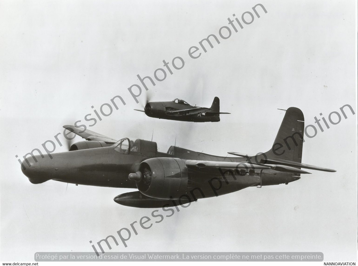 PHOTO AVION      GRUMMAN F7F #5 TIGERCAT  RETIRAGE REPRINT - Aviación