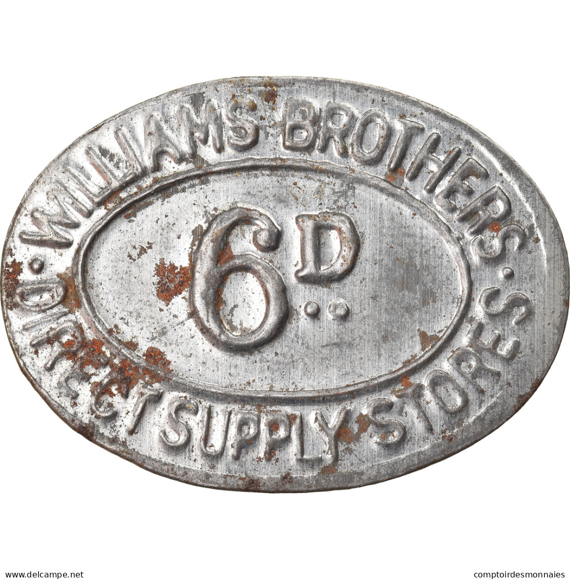 Monnaie, Grande-Bretagne, Williams Brothers, Direct Supply Stores, 6 Pence, TTB - Monedas/ De Necesidad