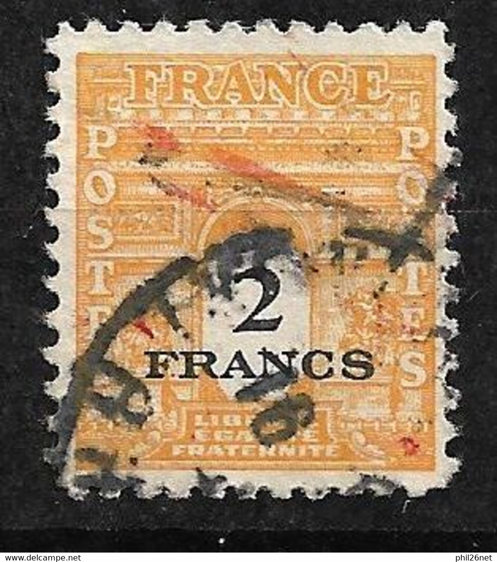 France N° 709 Variété Défaut D'essuyage Orange/rouge  "forme Oiseau "    Circulé  Oblitéré TB    - Gebruikt