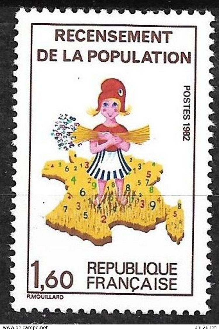 France N° 2202a Recensement La Corse Sans Le 7   Neuf *  * TB= MNH VF  - Ungebraucht