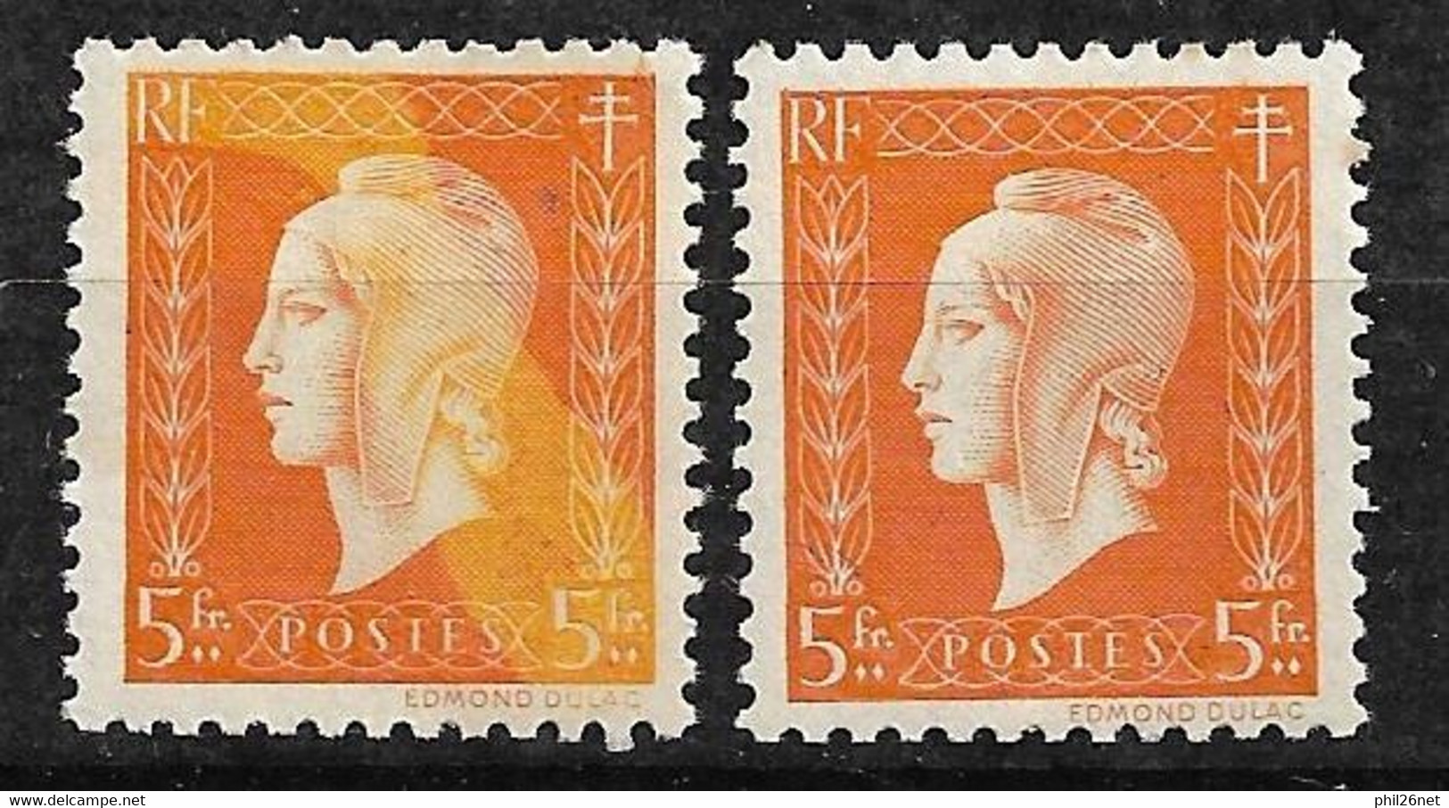 France Dallay N° 707 Et 707a  Impression Défectueuse  Neufs *  * TB= MNH VF  - Ungebraucht