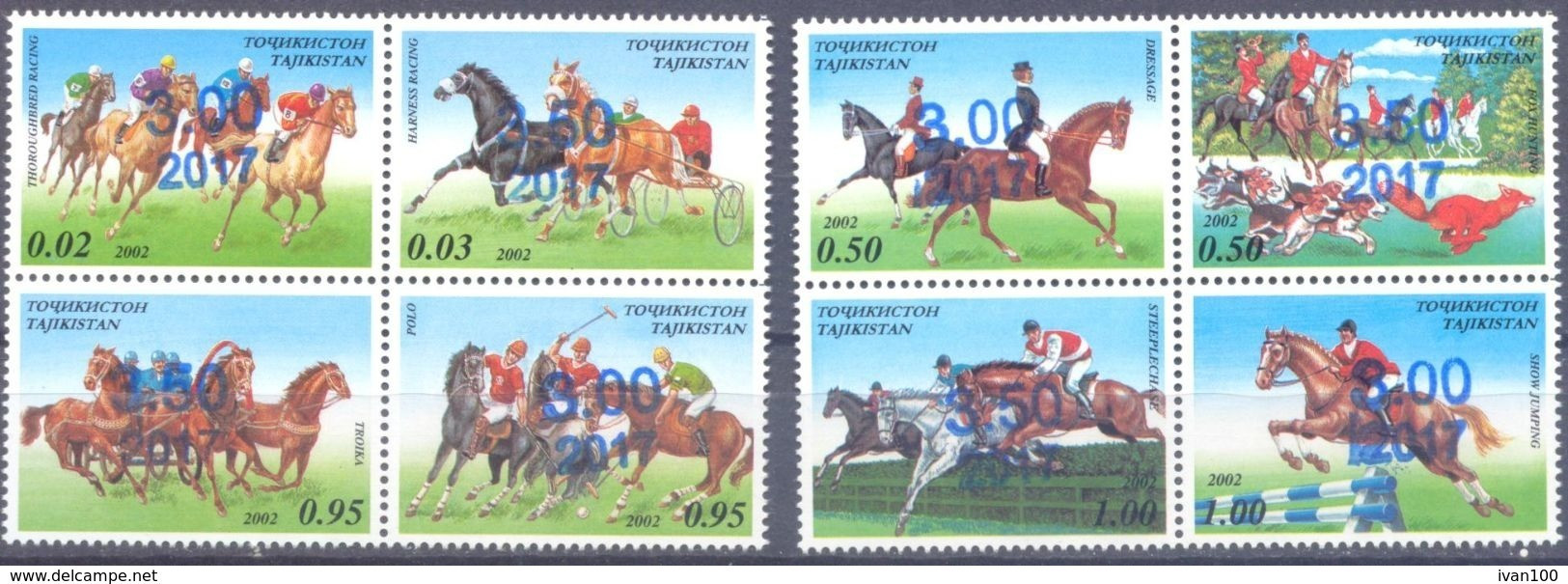 2017. Tajikistan, Horses Sport Games, 8v With OP, Mint/** - Tadjikistan