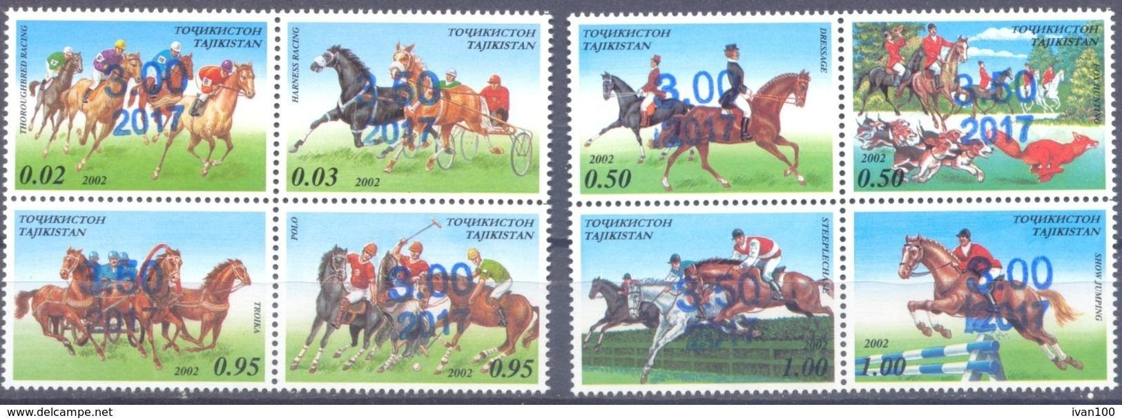 2017. Tajikistan, Horses Sport Games, 8v With OP, Mint/** - Tadschikistan