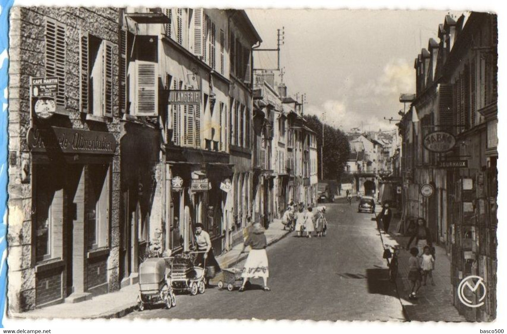 1959 SAINT OUEN L'AUMONE : Boulangerie Et Tabac..... Rue DAMPIERRE Animée - Saint-Ouen-l'Aumône