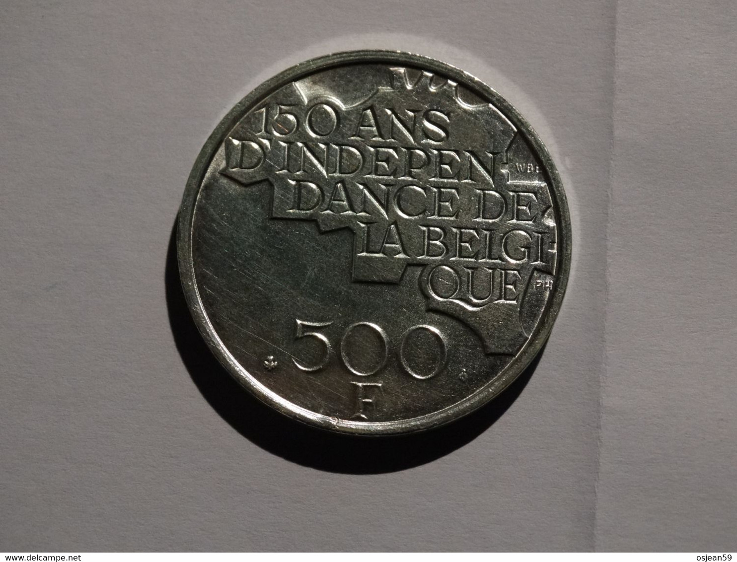 Monnaies-Belgique-500Fr-150 Ans D'indépendance De La Belgique- 1980. - 500 Frank