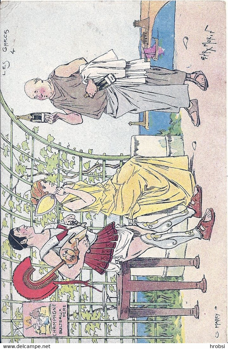 Illustrateur Morin Henri, Champagne Doulteau, N 4, Les Grecs - Morin, Henri