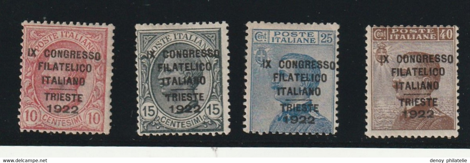 Italie Poste Série 117 A 120 Avec Charniére *,  Congresso Filatelico  Trieste 1922 - Nuovi