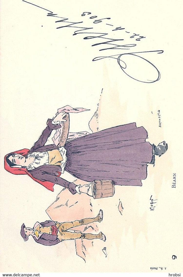 Illustrateur Morin Henri, Les Régions, Coutume, Béarn - Morin, Henri