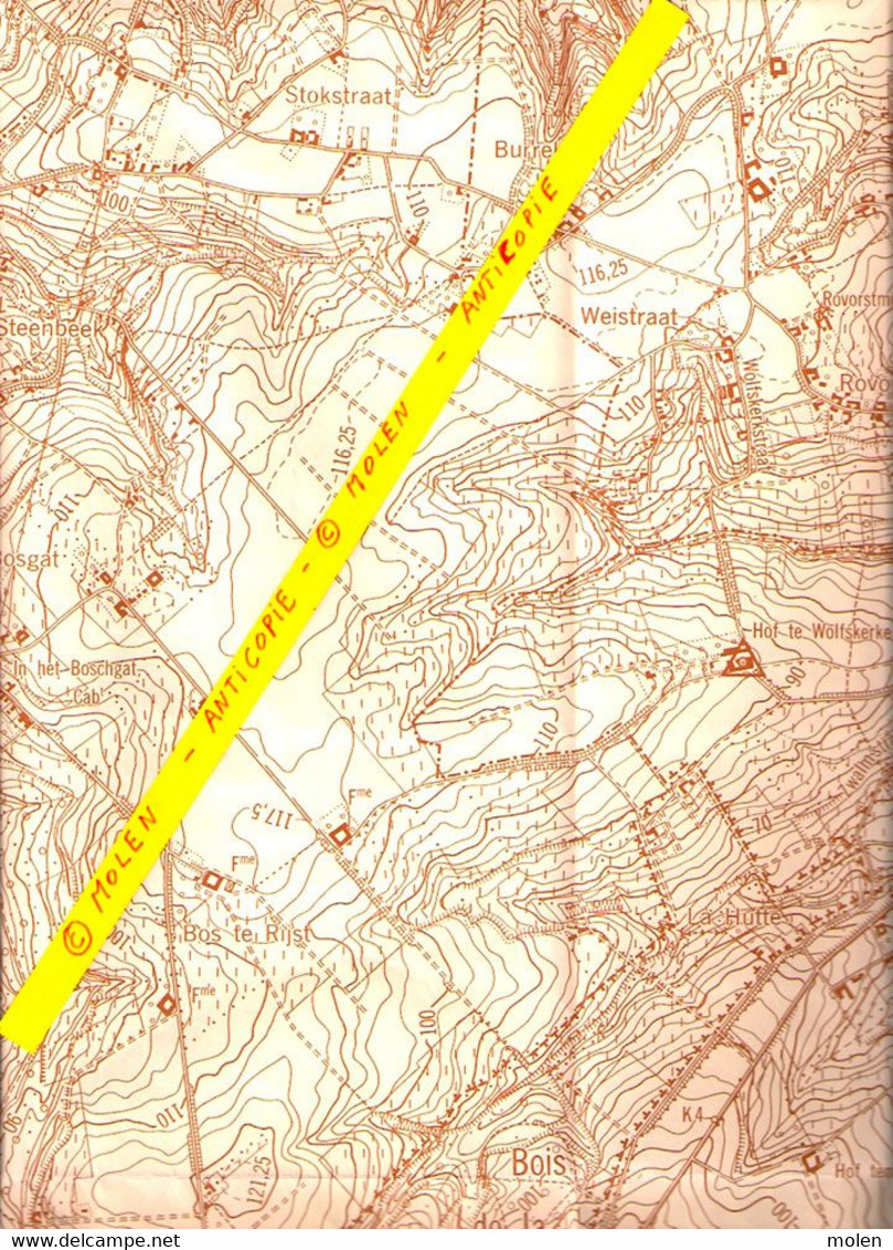 ©1954 STAFKAART CARTE ETAT MAJOR FLOBECQ MAARKE-KERKEM SCHORISSE ZEGELSEM ELLEZELLES MAARKEDAAL BRAKEL RONSE RENAIX S202