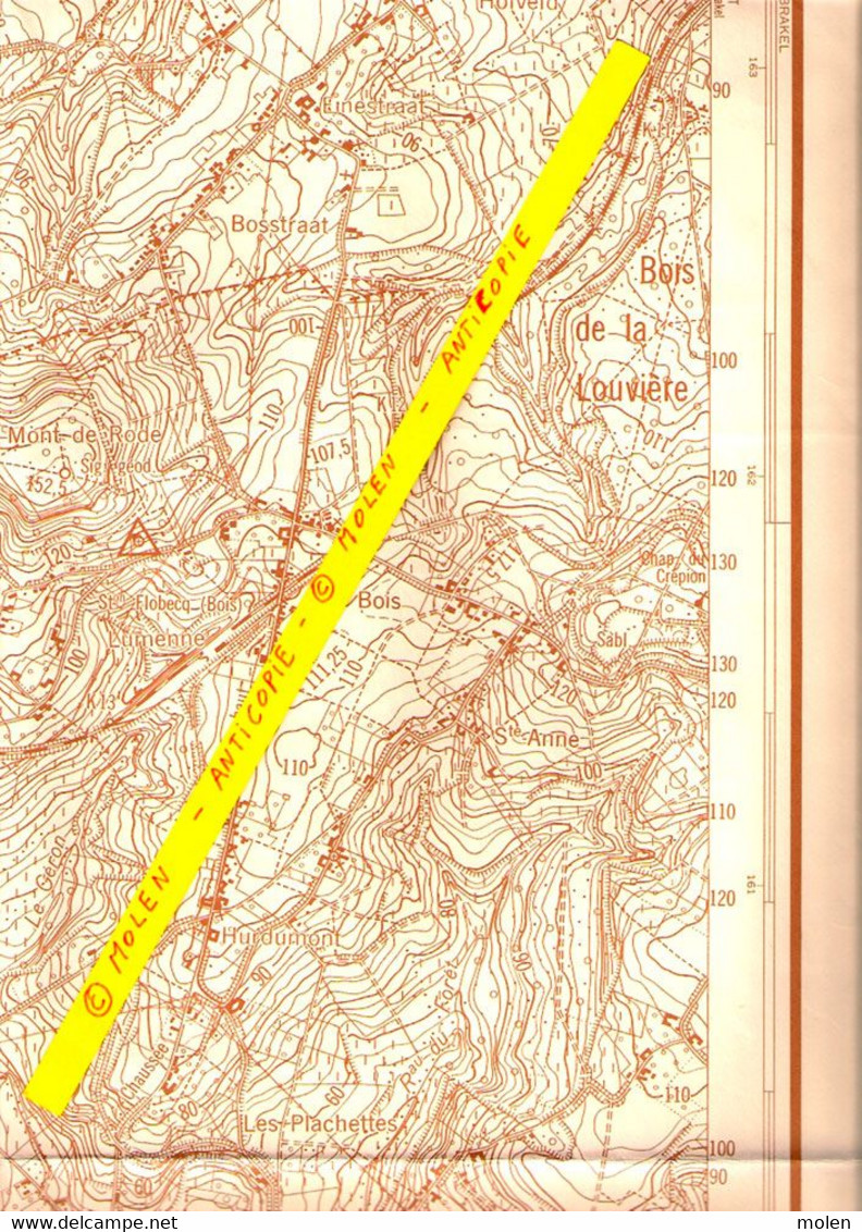 ©1954 STAFKAART CARTE ETAT MAJOR FLOBECQ MAARKE-KERKEM SCHORISSE ZEGELSEM ELLEZELLES MAARKEDAAL BRAKEL RONSE RENAIX S202