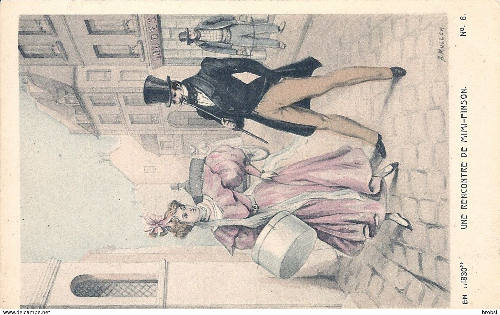 Illustrateur Muller A, En 1830, Une Rencontre De Mimi-Pinson, Danse, Théâtre - Mueller, August - Munich