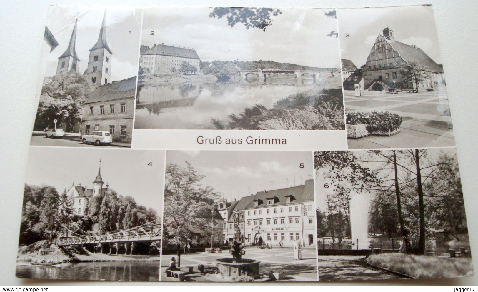 Grimma Mehrbildkarte Mit Kombinatsstempel - Grimma