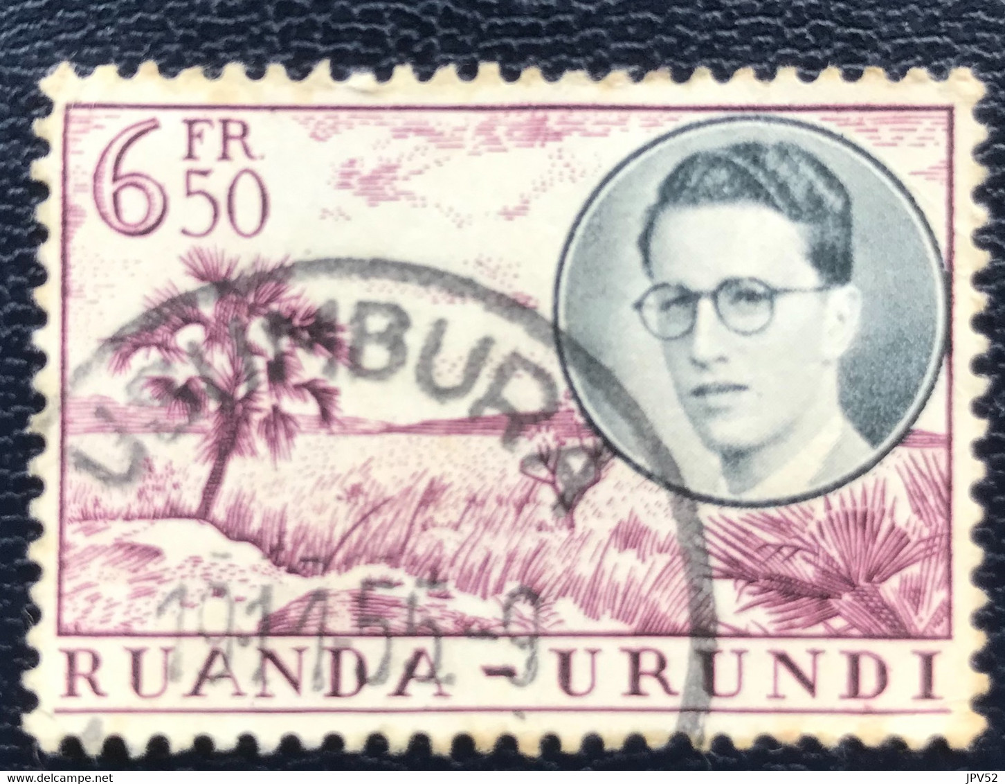 Ruanda- Urundi - P4/7 - (°)used - 1955 - Michel 155 - Koning Baudewijn En Landschappen - Usumbura - Usados