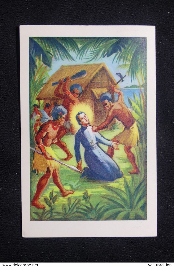 WALLIS ET FUTUNA - Carte Et Cachet Du Premier Missionnaire De Futuna Pierre Chanel En 1954  - L 77378 - Covers & Documents