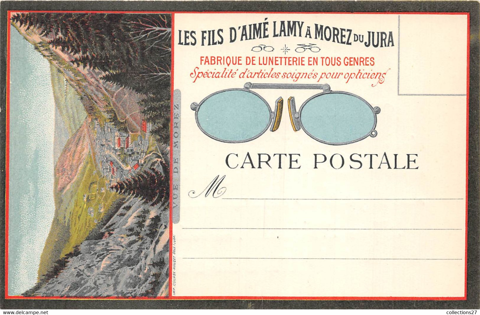 39-MOREZ- LES FILS D'AIME LAMY A MOREZ- FABRIQUE DE LUNETTERIE EN TOUS GENRES - Morez