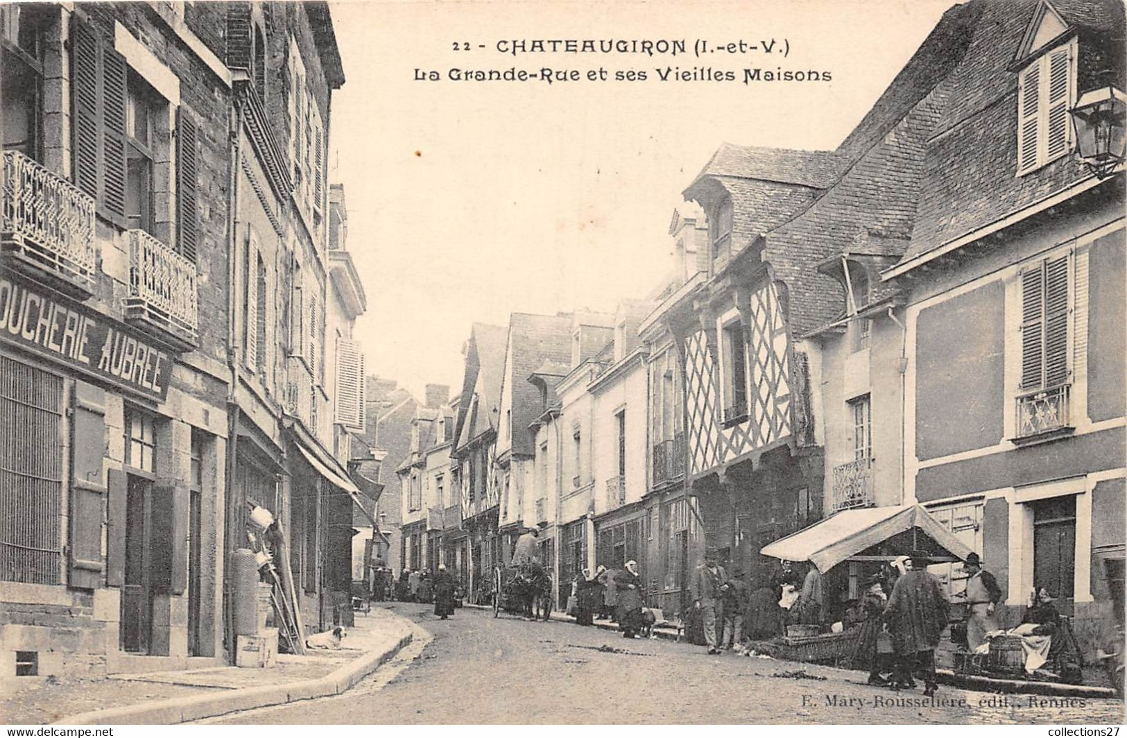 35-CHATEAUGIRON- LA GRANDE RUE ET SES VIEILLES MAISONS - Châteaugiron