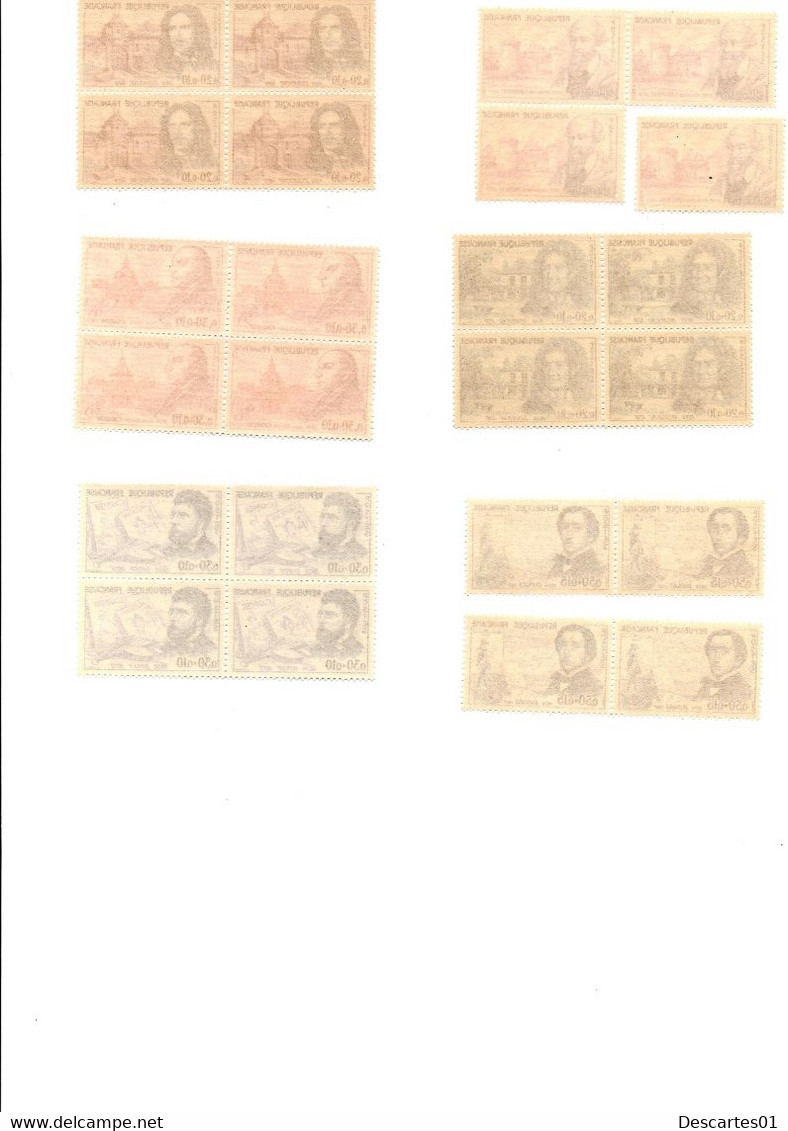 6 BLOCS  DE TIMBRES NEUFS SANS TRACES YVERT ET TELLIER 1257 A1262 - Mint/Hinged