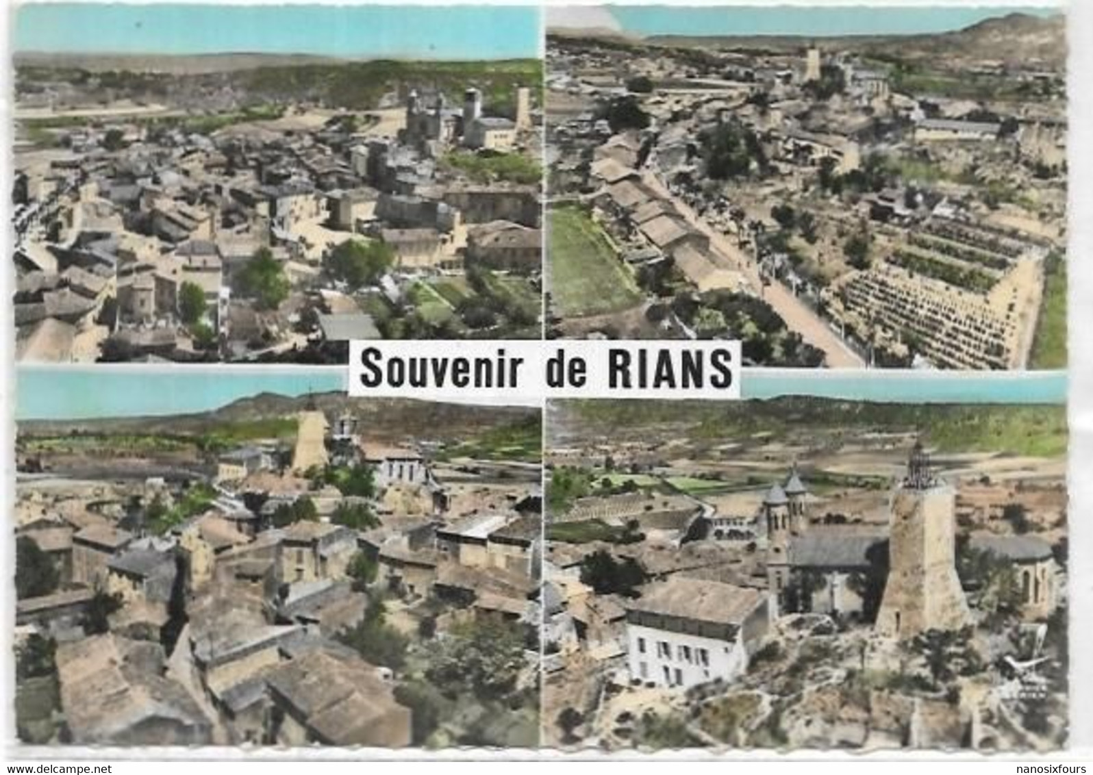 D 83. RIANS.  SOUVENIR  VUE AERIENNE - Rians