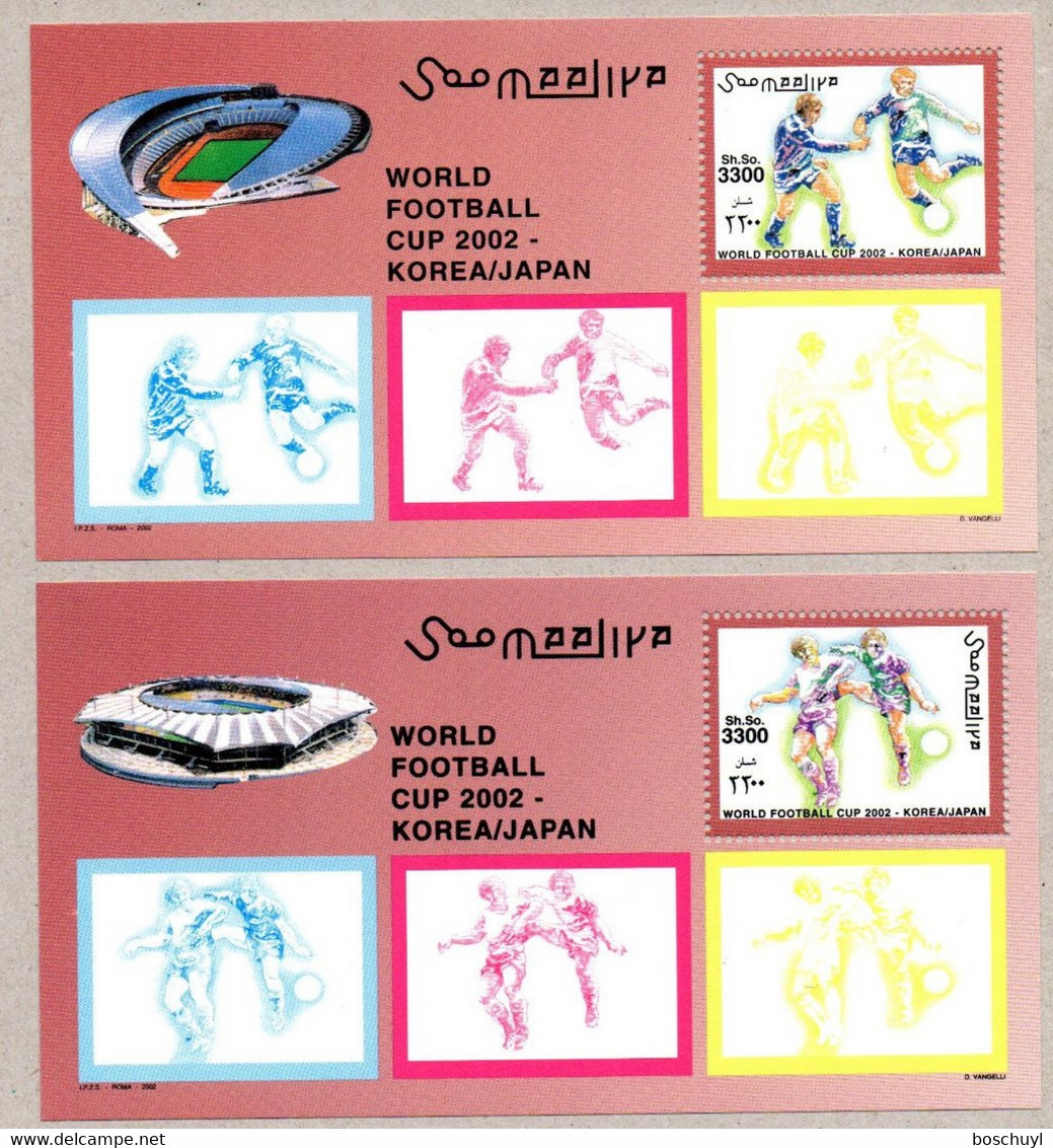 Somalia, 2002, Soccer World Cup Japan And South Korea, Football, MNH, Michel Block 86-87 - Somalie (1960-...)