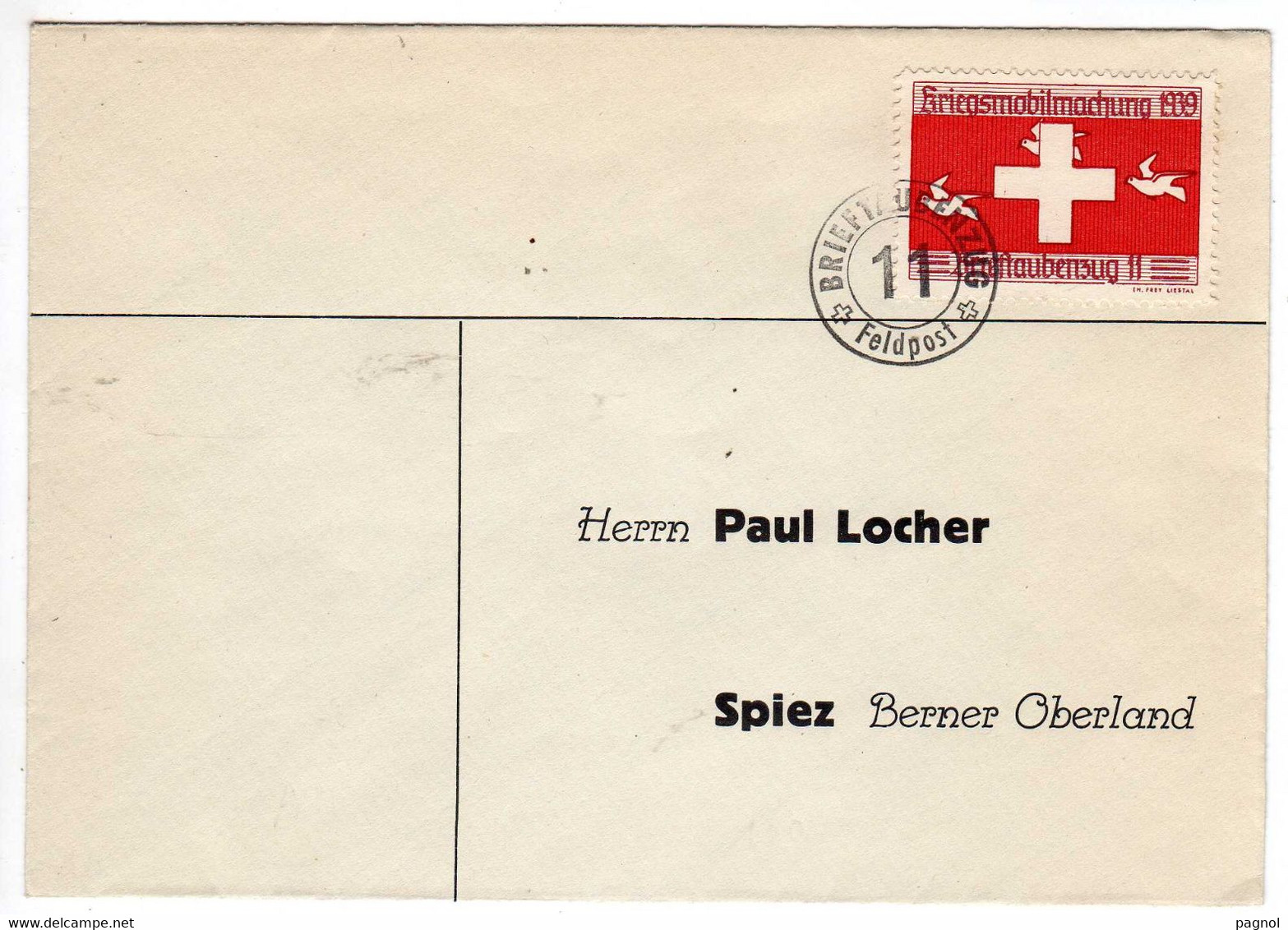 Suisse : Camp D'Internement 1940 : Lettre - Cachet - Lettres & Documents