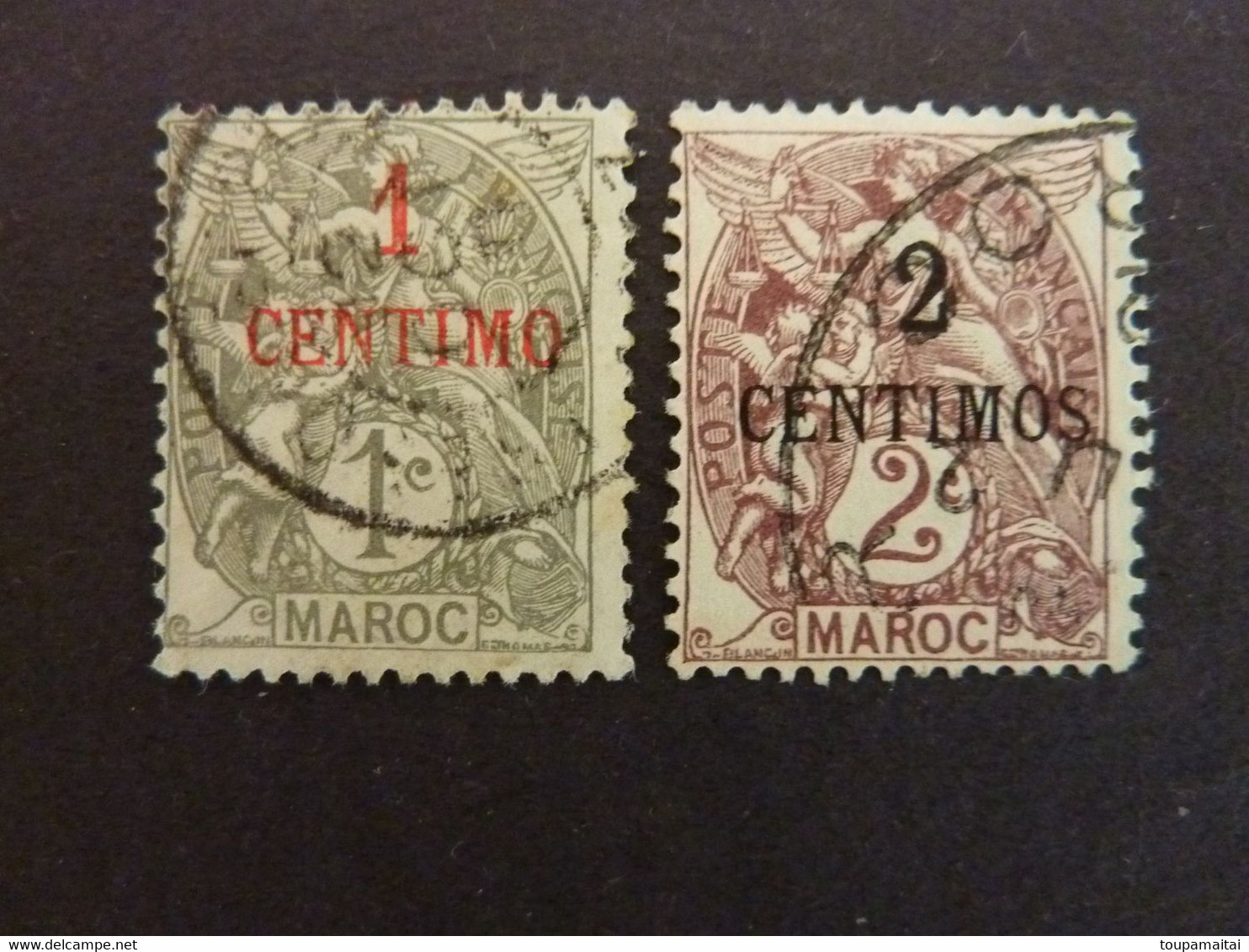 MAROC, Année 1907-10, YT N° 20 Et 21 Oblitérés - Gebruikt