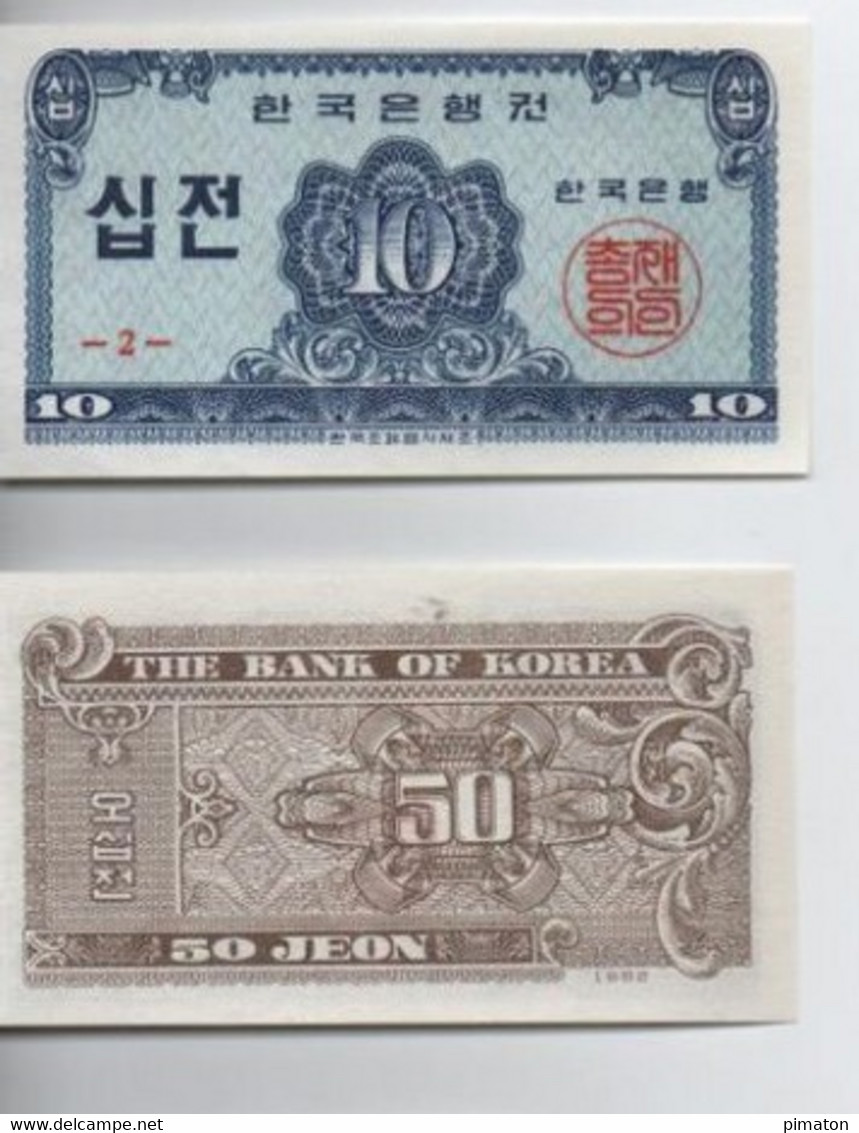 COREE DU SUD - 10 JEON Et 50 JEON - Korea (Süd-)