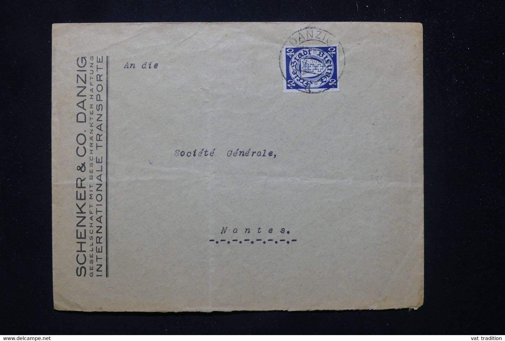 ALLEMAGNE - Enveloppe Commerciale De Danzig Pour La France En 1939 - L 77416 - Covers & Documents