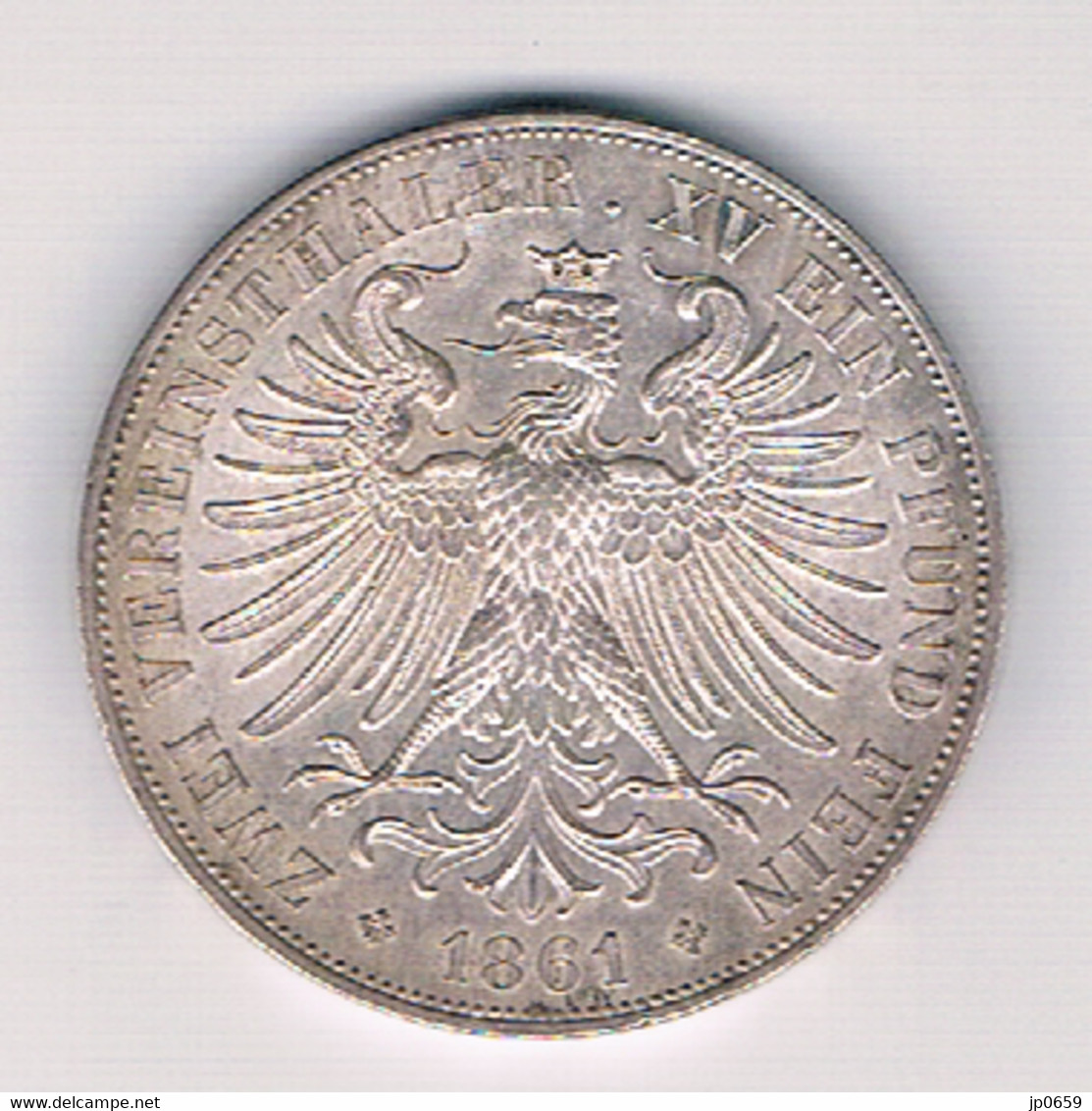 2 THALER FRANKFURT 1861 - Taler Et Doppeltaler