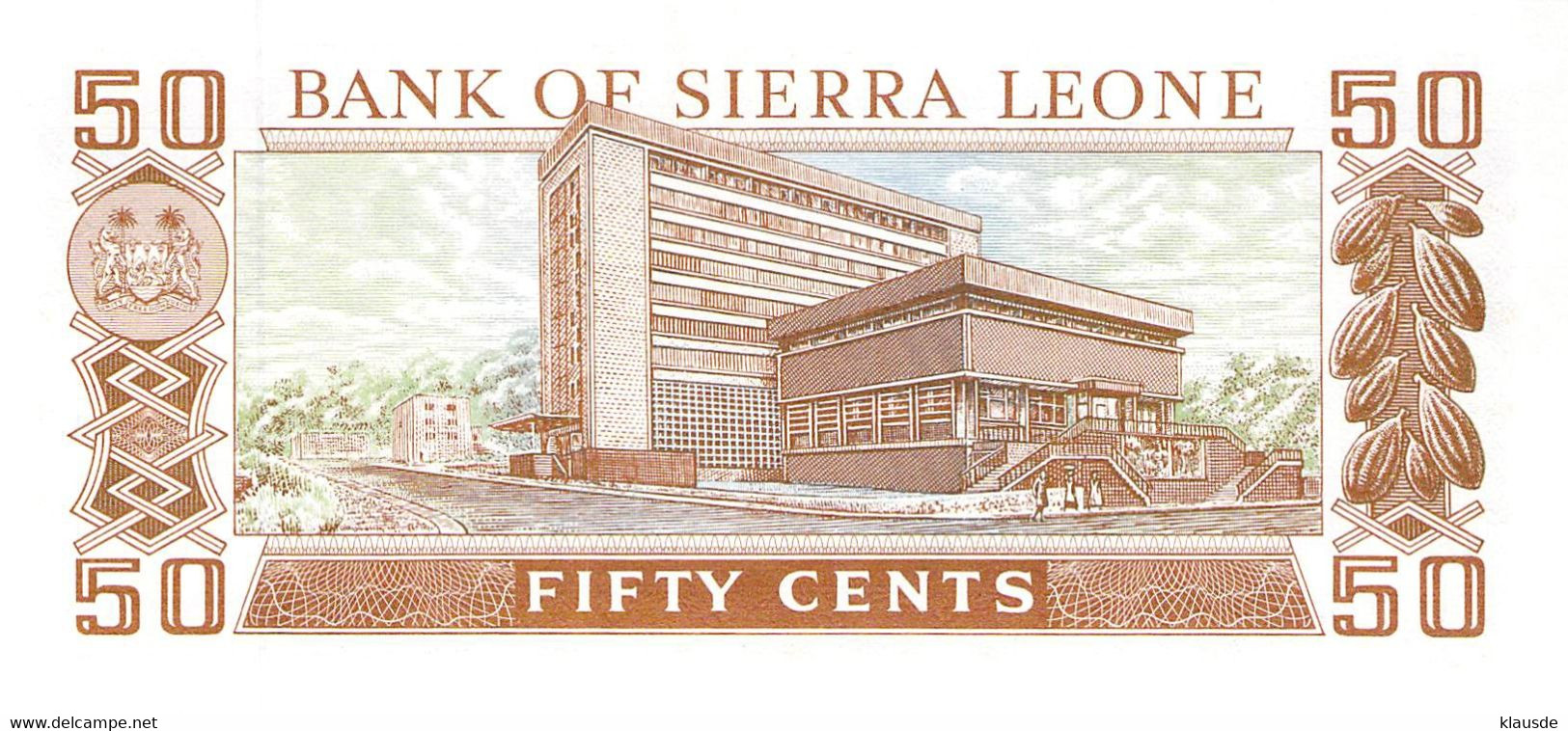 Fifty Cents Bankfrisch 1984 Sierra Leone - Sierra Leone