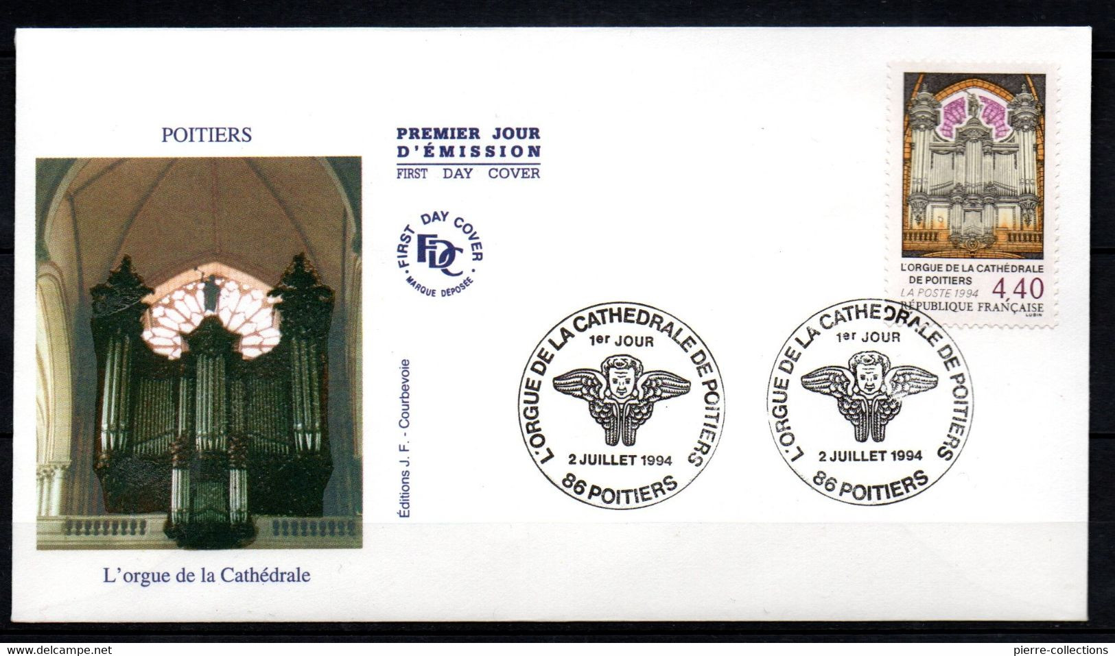 France N° 2890 - Premier Jour D'émission - FDC - Bicentenaire De L'orgue De La Cathédrale De Poitiers - 1990-1999