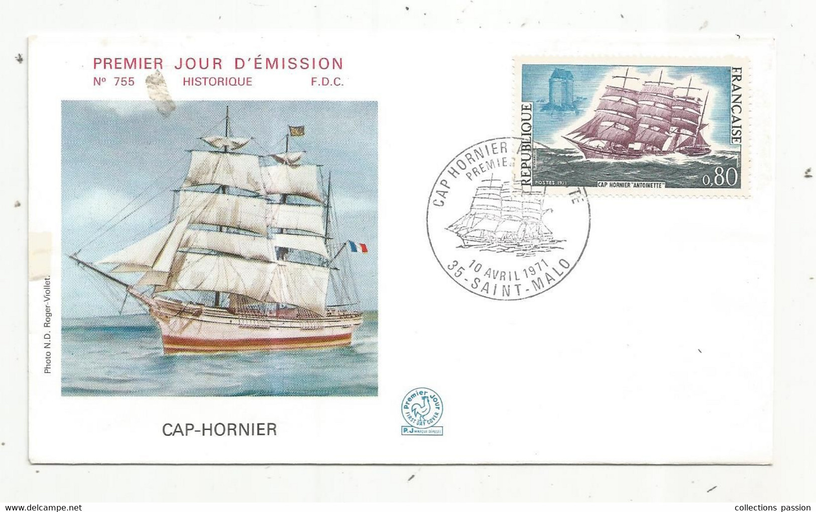 FDC , Premier Jour , CAP HORNIER ,35 ,  SAINT MALO ,1971, Frais Fr 1.45 E - 1970-1979