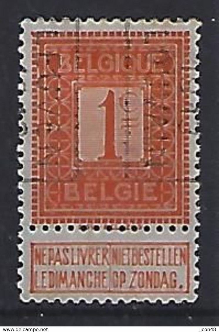 Belgium 1912  1c (o)  Mi.89 V (Leuven 1913) - Roulettes 1910-19