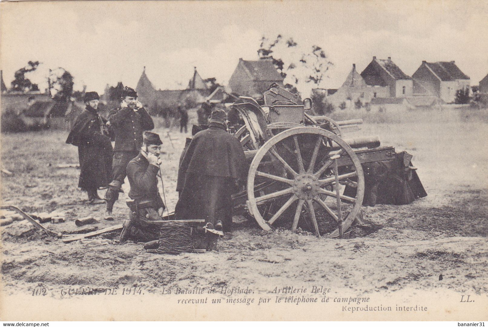 CPA BELGIQUE WW1 Armée Belge 25 Aout 1914 Zemst Au Sud Malines - La Bataille De HOFSTADE - Artillerie Canon Guerre - Zemst