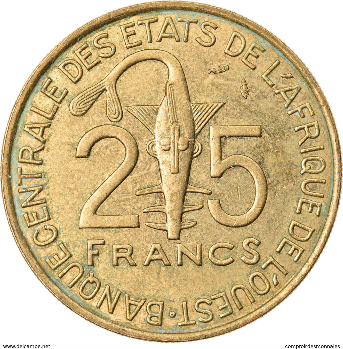 Monnaie, West African States, 25 Francs, 1984, Paris, TTB, Aluminum-Bronze, KM:9 - Costa D'Avorio