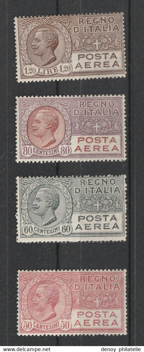 Italie Poste Aérienne 3 4 5 7 Avec Charniére Trés Légére * - Airmail