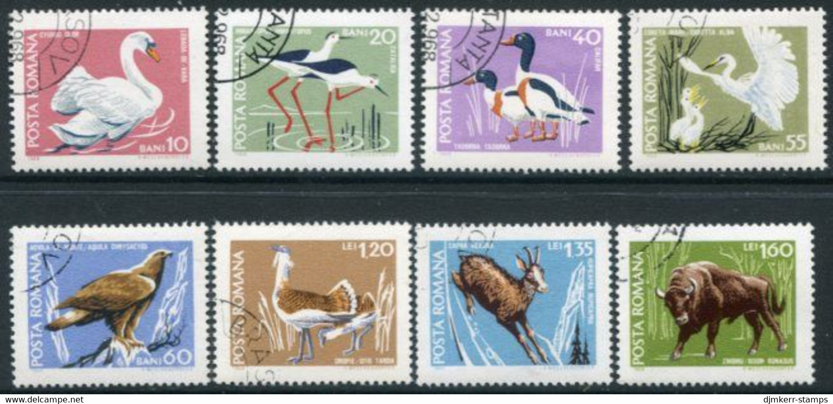 ROMANIA 1968 Protected Fauna  Used  Michel 2724-31 - Usati