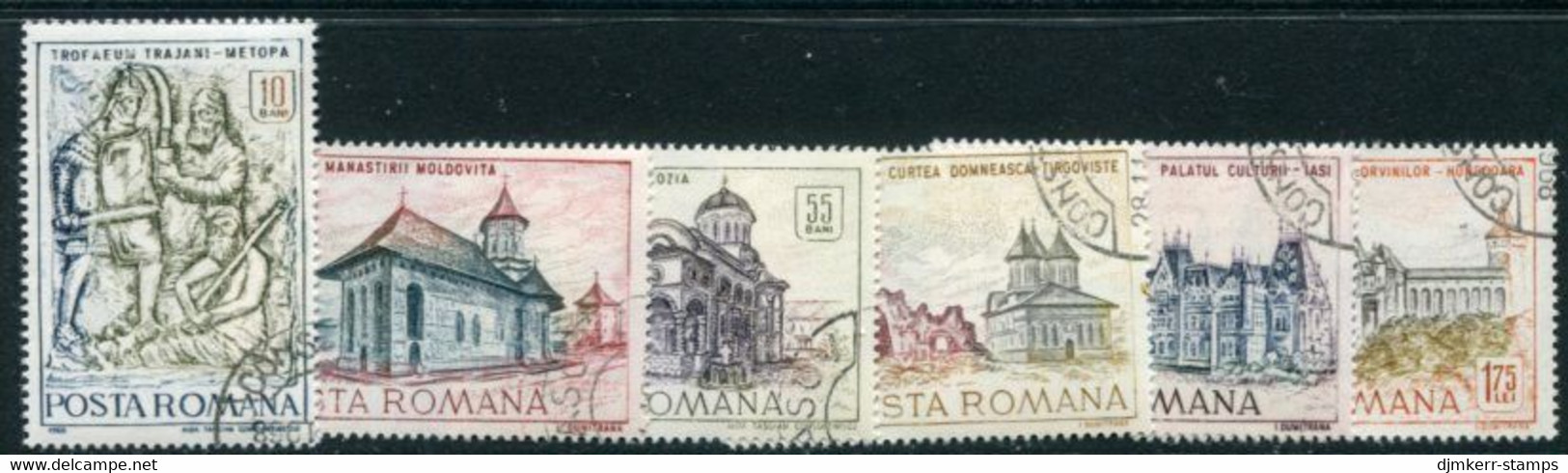 ROMANIA 1968 Historic Buildings Used.   Michel 2714-19 - Used Stamps