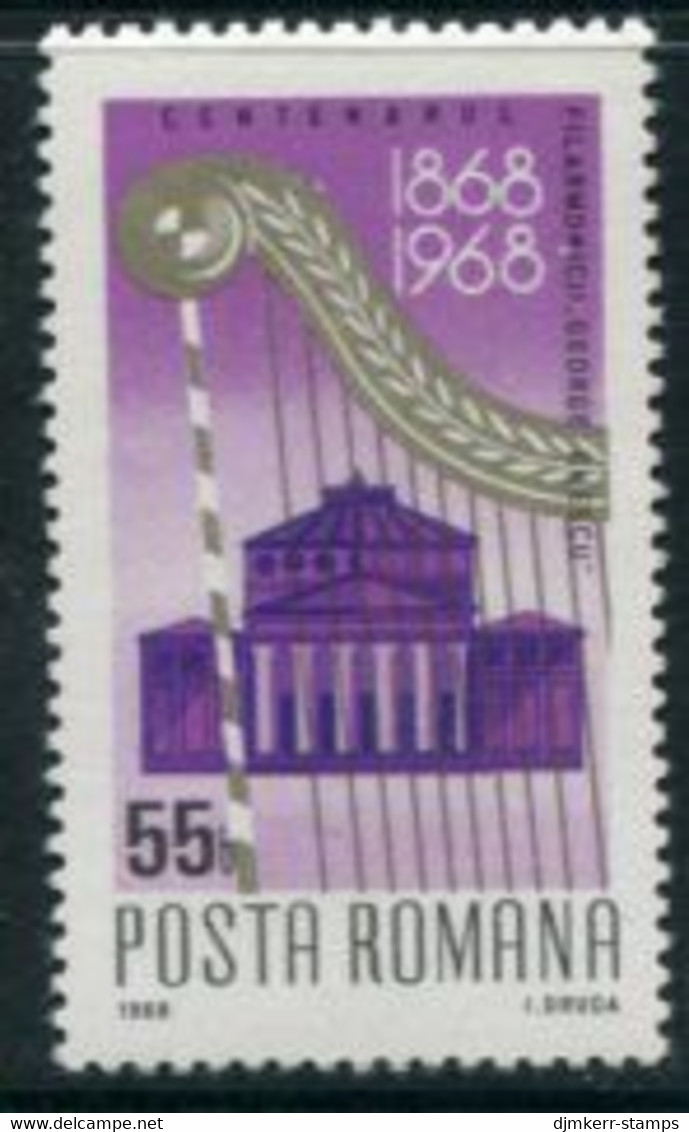 ROMANIA 1968 Philharmonic Orchestra Centenary MNH / **.   Michel 2713 - Unused Stamps