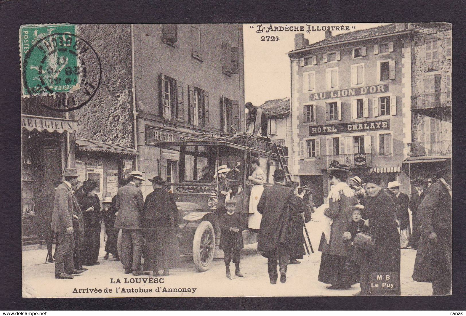 CPA [07] Ardèche La Louvesc Autobus Courrier Circulé - La Louvesc