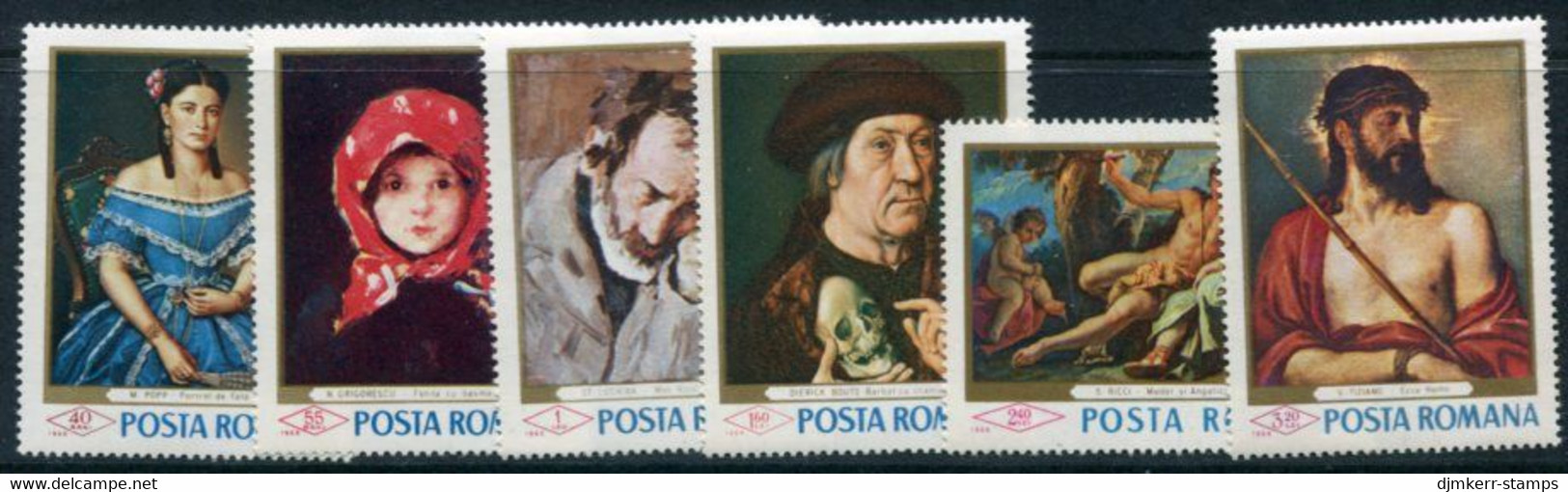 ROMANIA 1968 Portrait Paintings MNH / **.  Michel 2666-71 - Unused Stamps