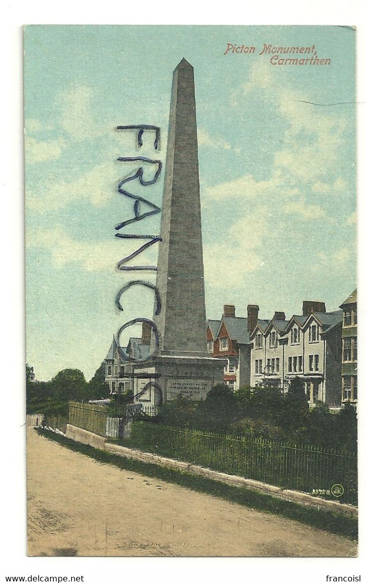 Pays De Galles. Carmarthen. Picton Monument. Valentine's Series - Carmarthenshire