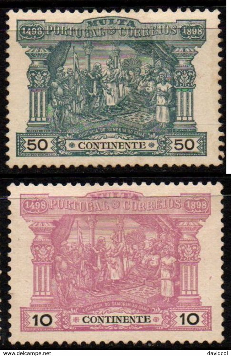 PORT177a- PORTUGAL - 1898.- POSTAGE DUE. SC#: J2 // J4 - MNG-MH. - Used Stamps