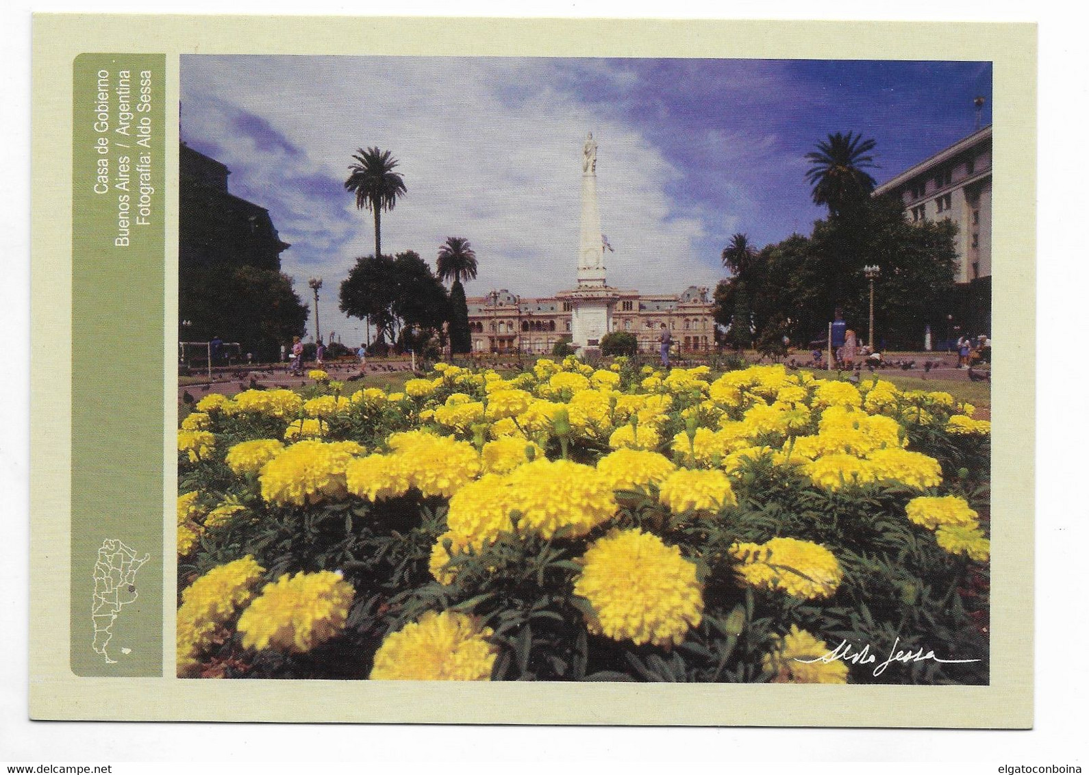 ARGENTINA POSTCARD POSTAL STATIONERY GOVERNMET HOUSE CASA DE GOBIERNO CASA ROSADA  ANDREANI A. SESSA PHOTOGRAPHER - Neufs