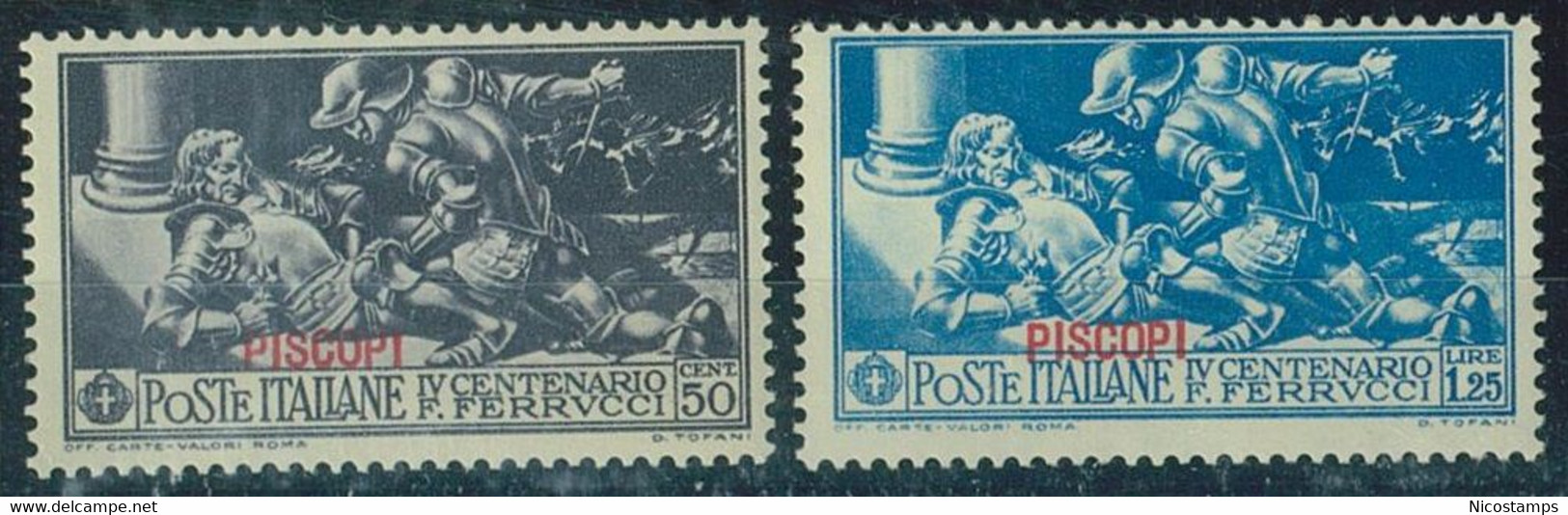 ITALIA COLONIE EGEO PISCOPI SASS. 12 - 16 NUOVI - Egeo (Piscopi)