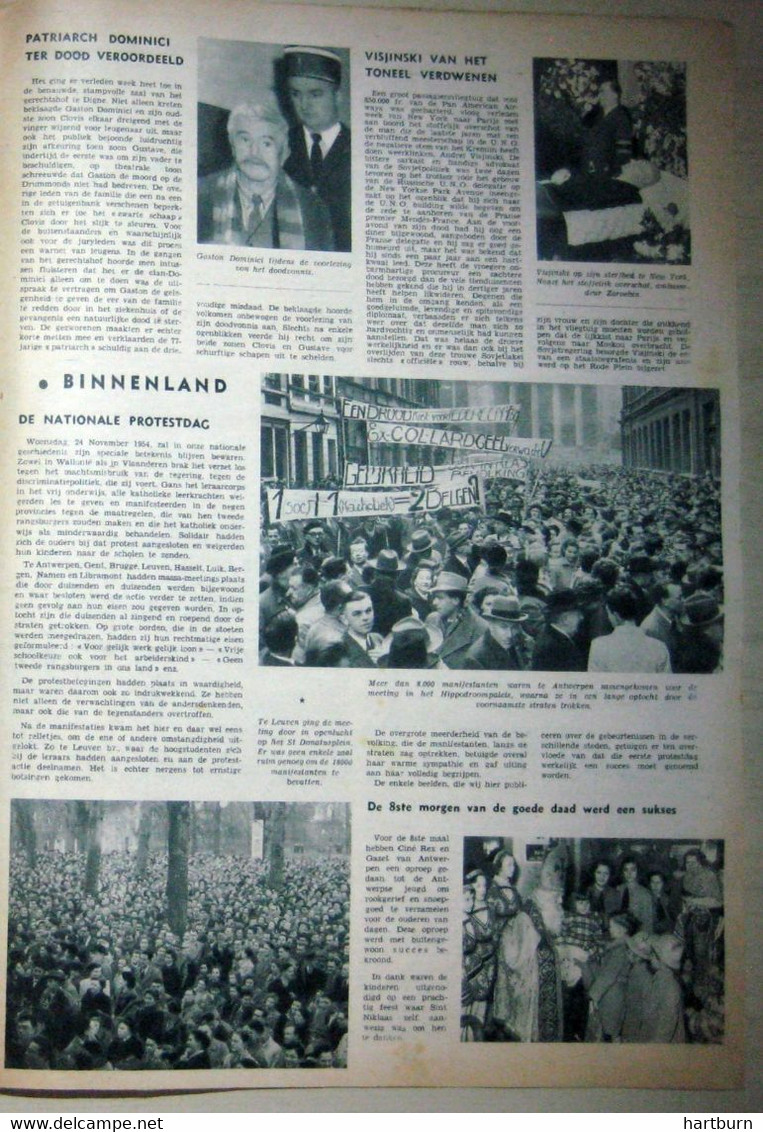 Nationale Protestdag Te Antwerpen  Voor Het Hippodroompaleis (02.12.1954) - Otros & Sin Clasificación