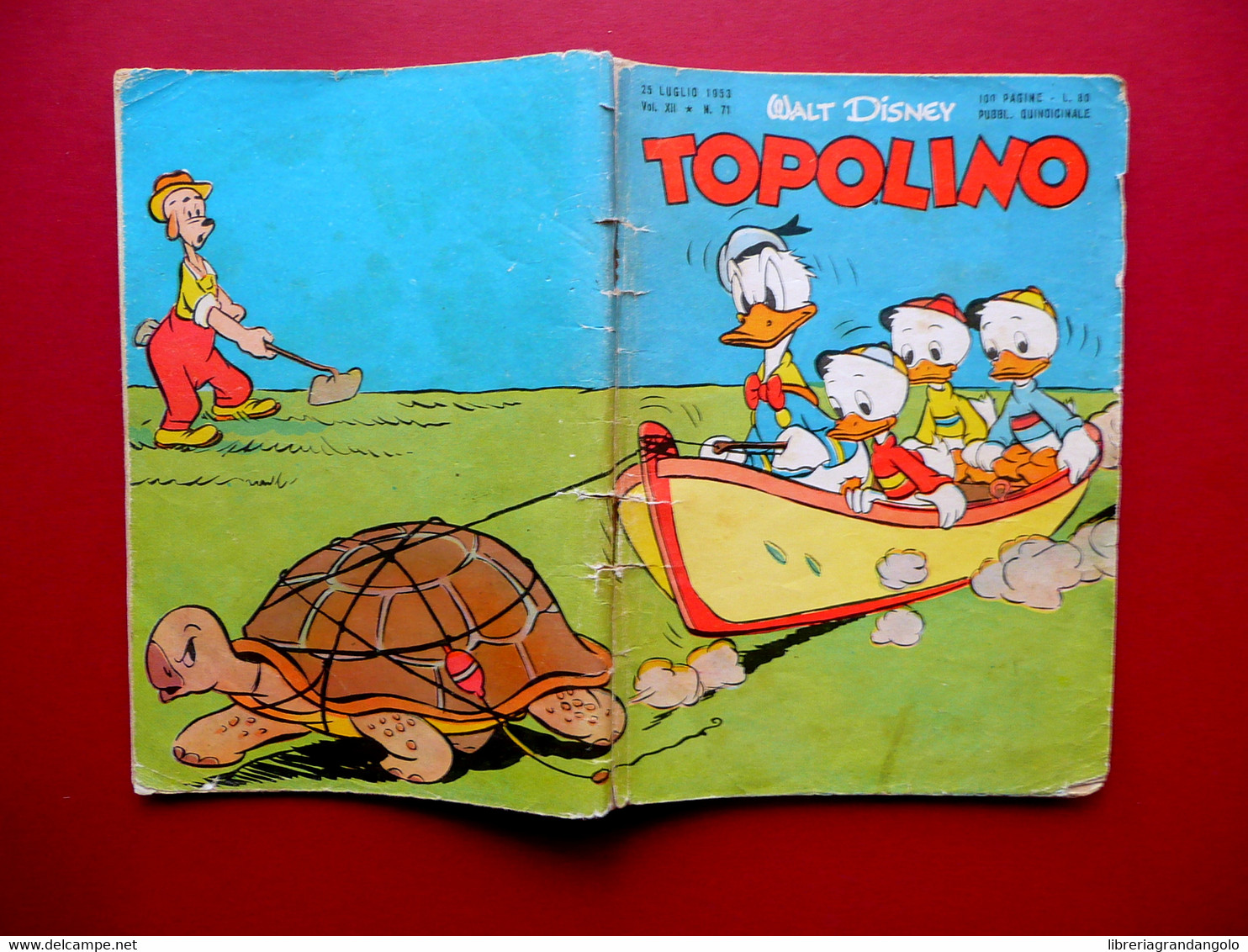 Topolino Vol. XII Numero 71 25 Luglio 1953 Walt Disney Originale - Autres & Non Classés